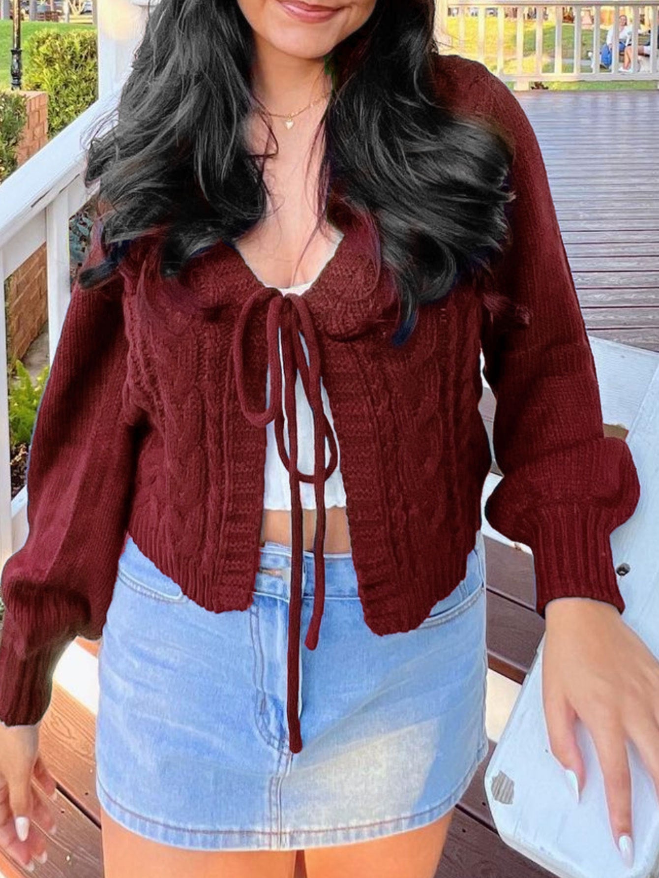 Cardigan Crop Knot