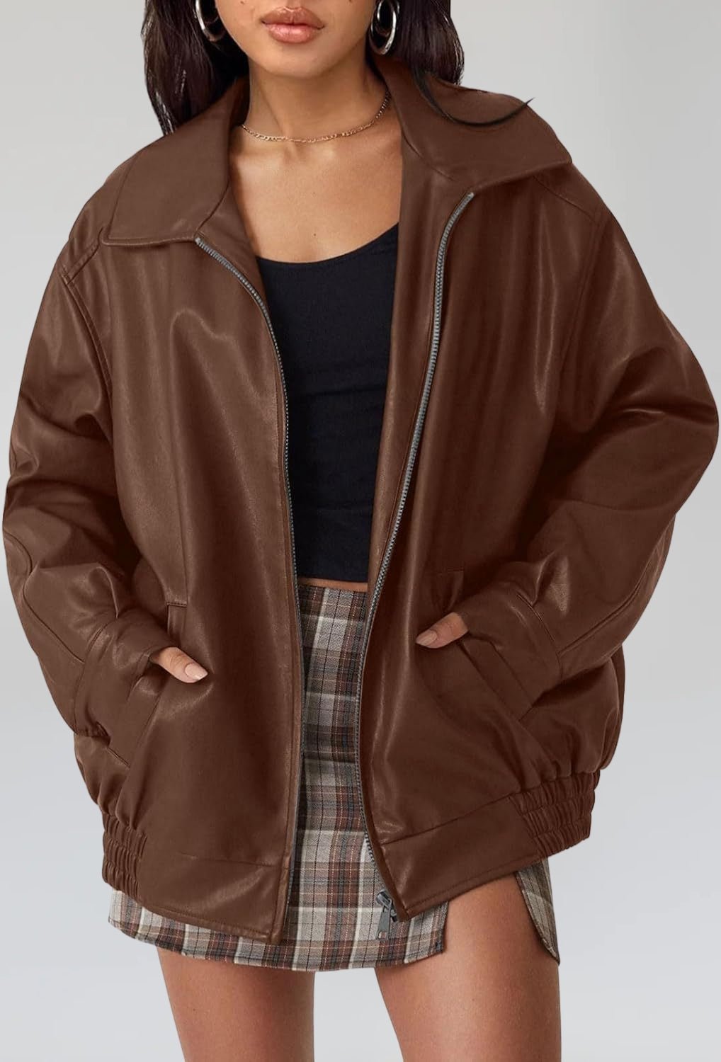 Vintage Oversized Leather Jacket