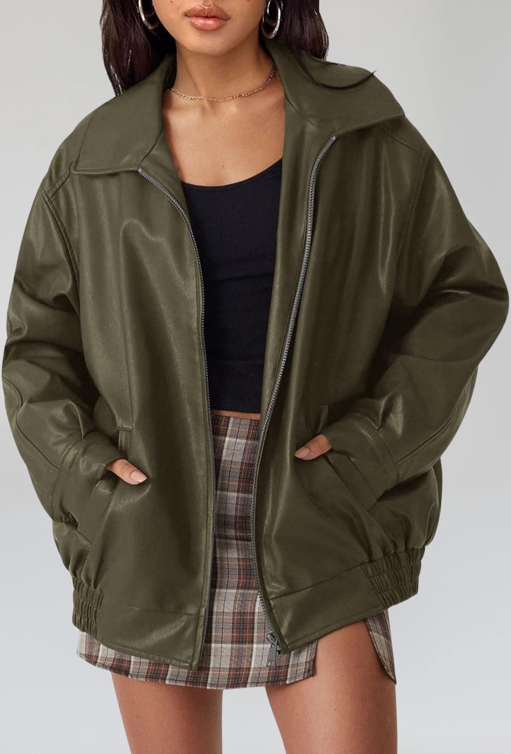 Vintage Oversized Leather Jacket