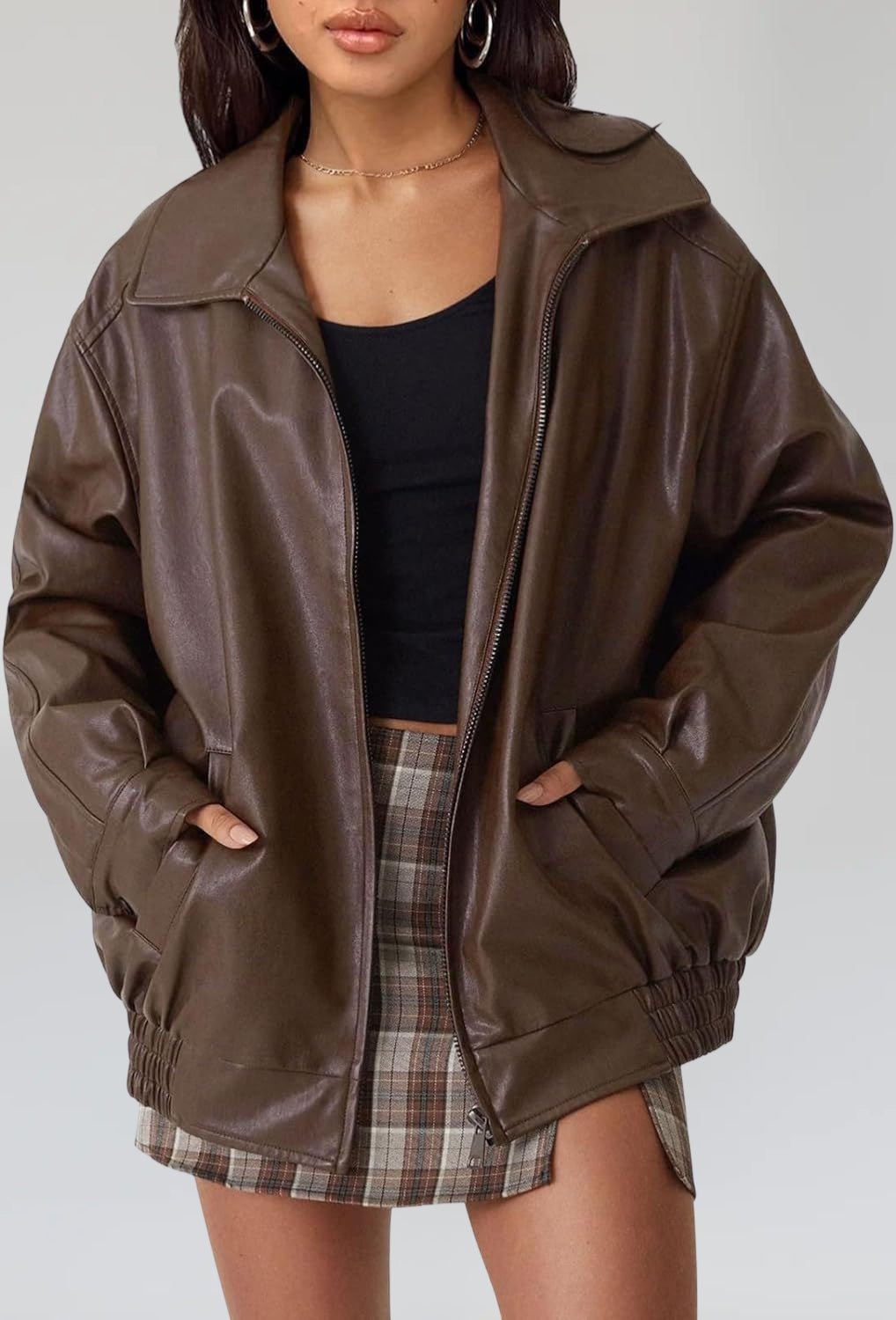 Vintage Oversized Leather Jacket