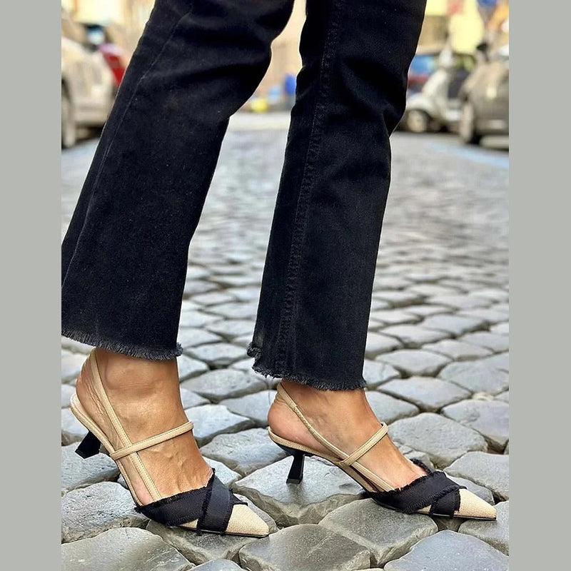 LUCREZIA | Decolleté Slingback Élégante pour un Style Sophistiqué