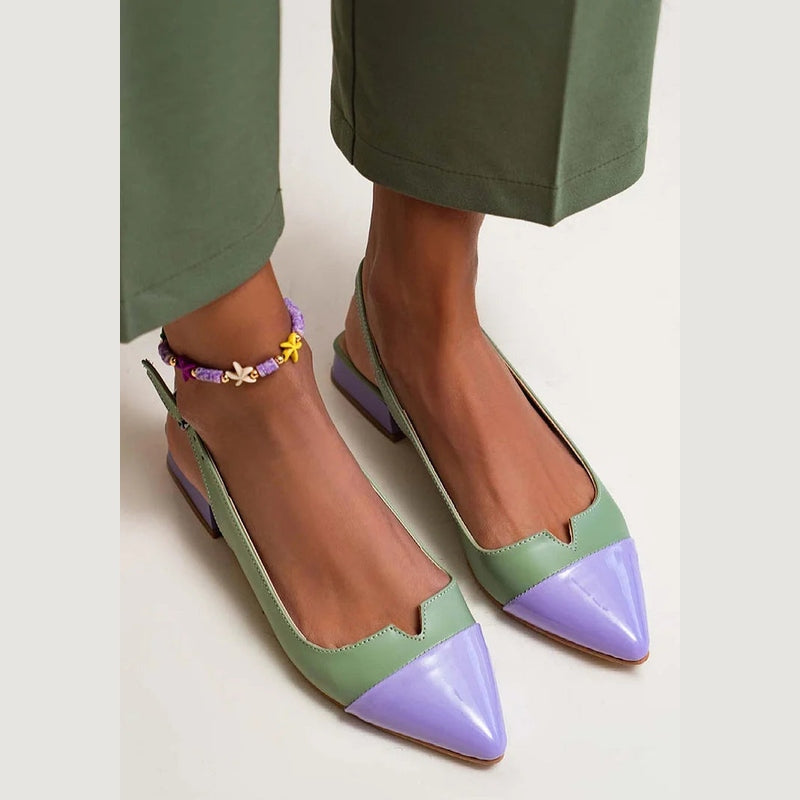 VITTORIA | Eleganti ballerine con puntale e dettagli bicolore per uno stile raffinato