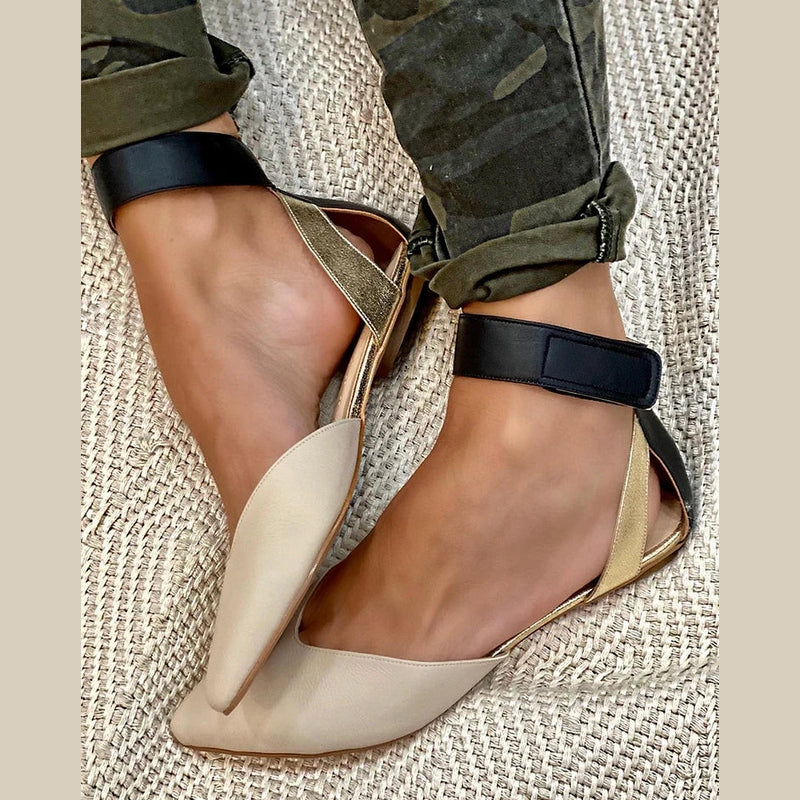 ELENA | Eleganti ballerine a punta con cinturino alla caviglia per uno stile raffinato