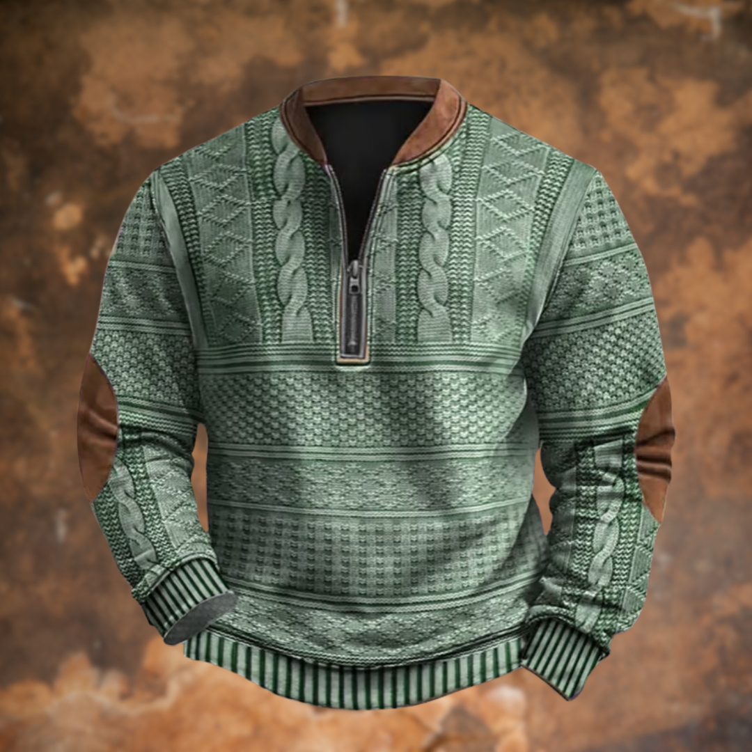Luca™|Maglione Zip Retrò