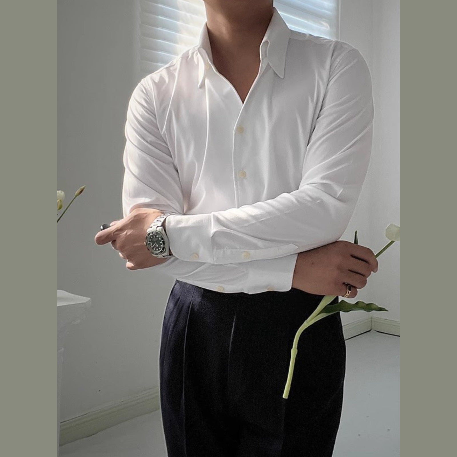 ALFIERI™|CAMICIA ELEGANTE SCOLLO A V