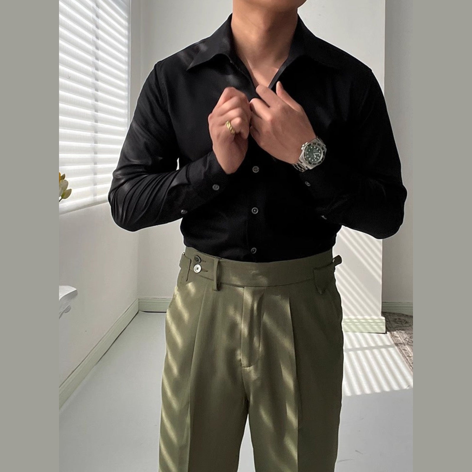 ALFIERI™|CAMICIA ELEGANTE SCOLLO A V