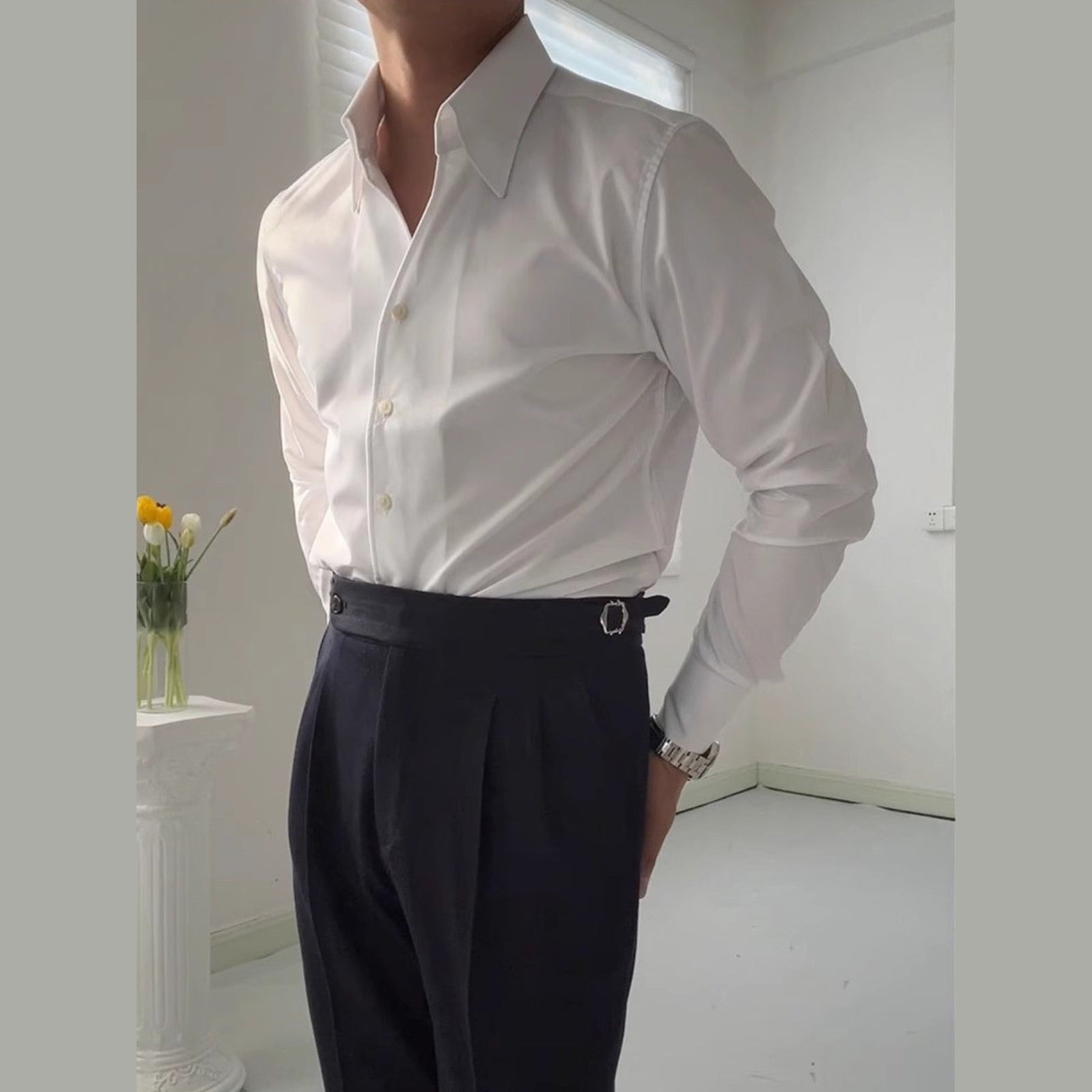 ALFIERI™|CAMICIA ELEGANTE SCOLLO A V