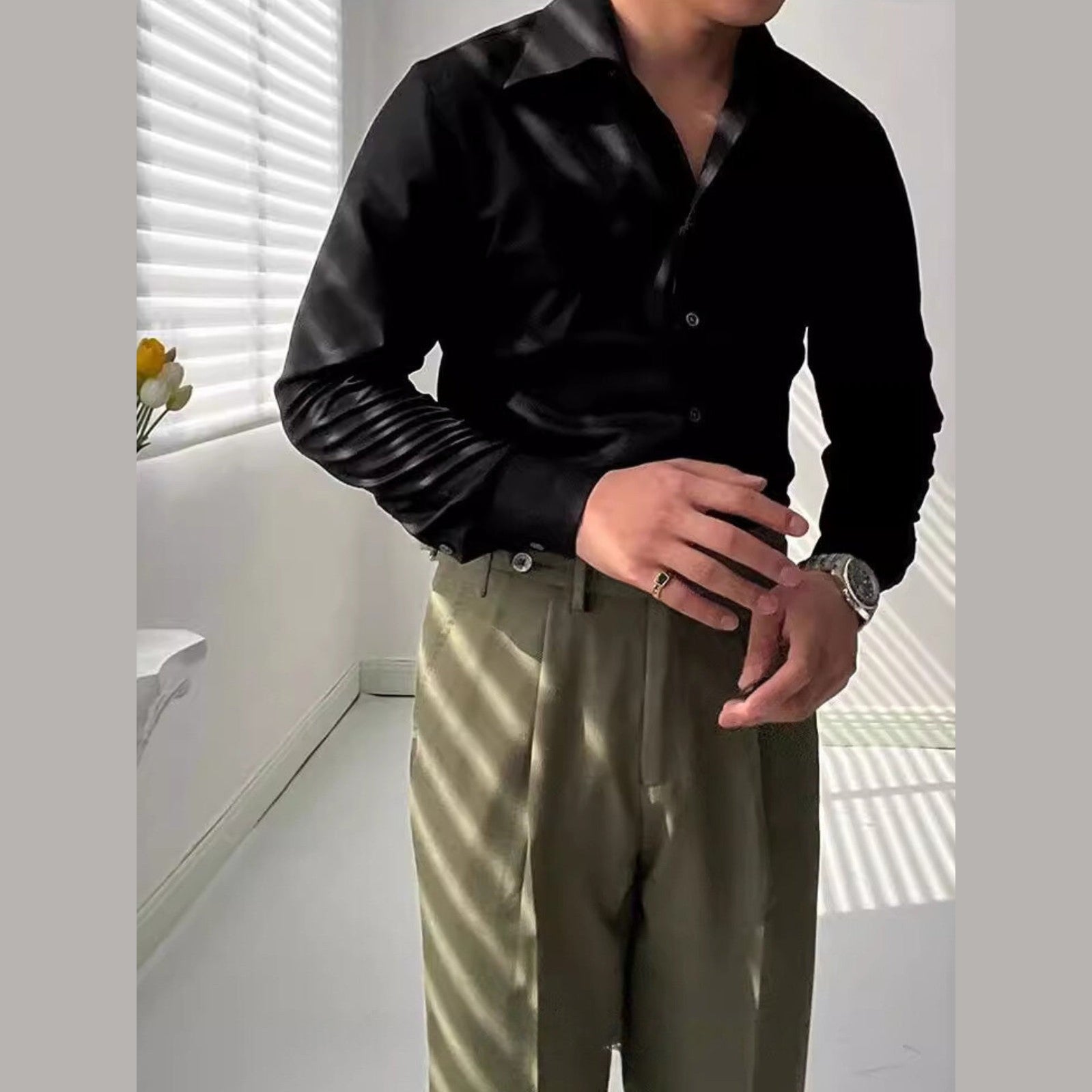 ALFIERI™|CAMICIA ELEGANTE SCOLLO A V