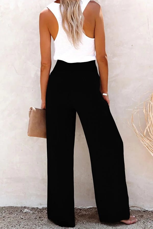Riana™ - Pantaloni Relaxed a Vita Alta