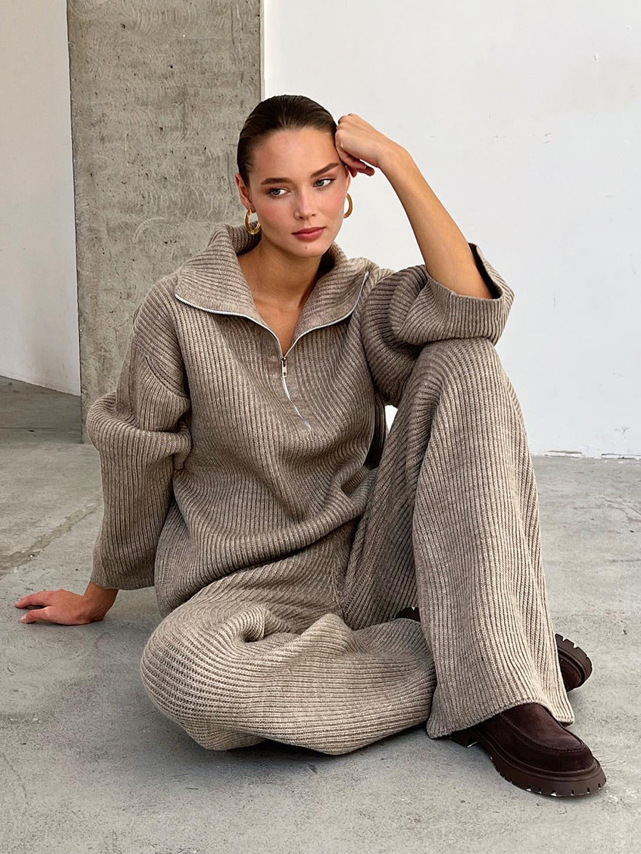 GIULIA | Set di Maglione a Mezza Cerniera da Donna