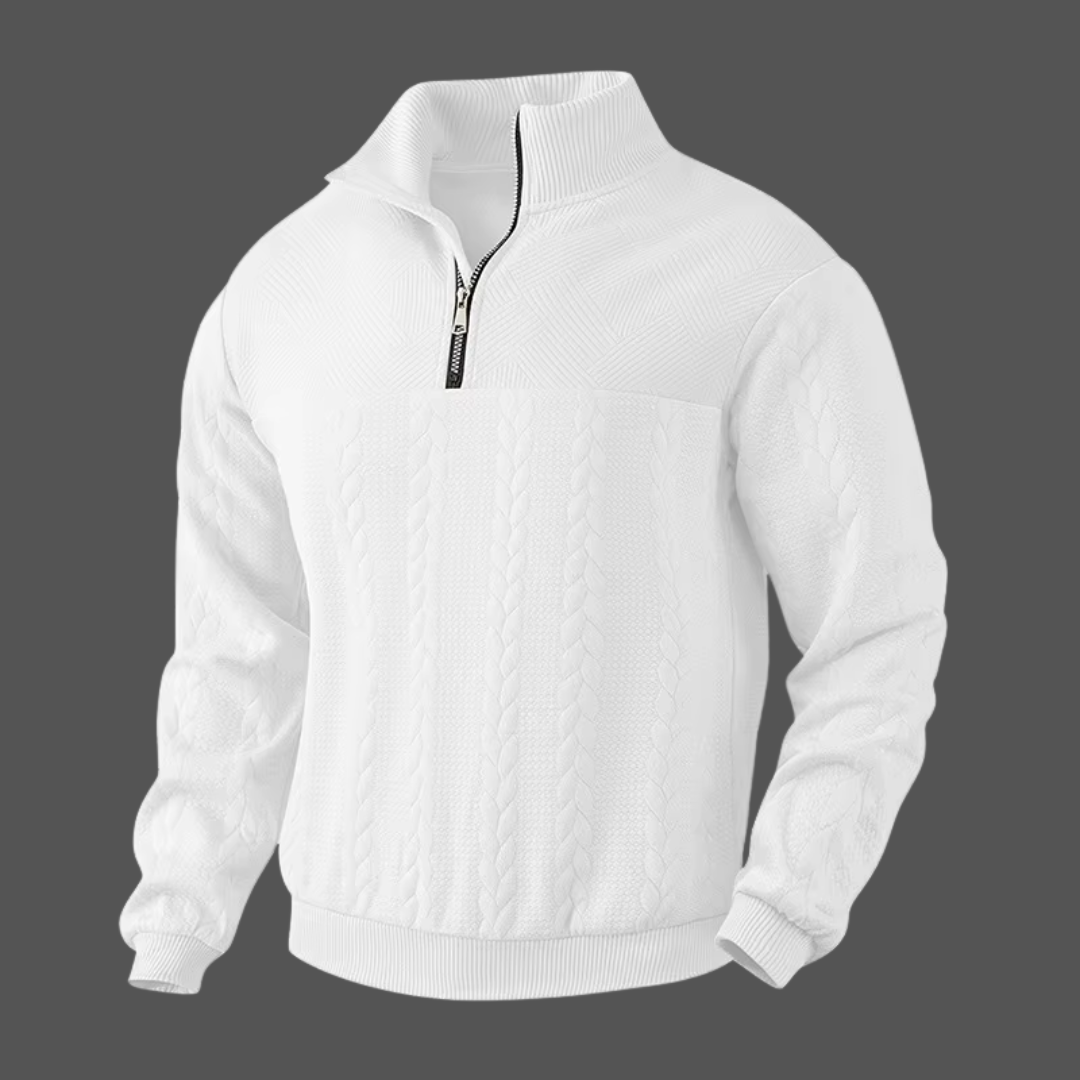 LORENZO— Maglione Uomo Mezza Zip