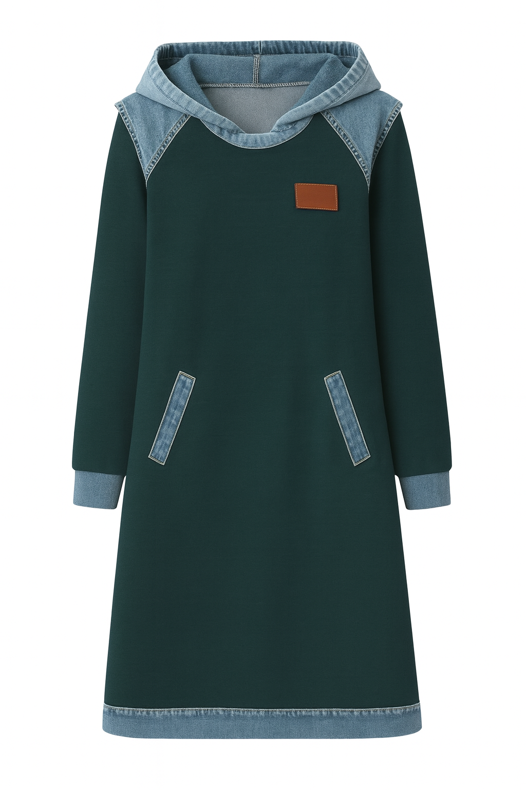 NIVOLA | Vestito in denim con cappuccio