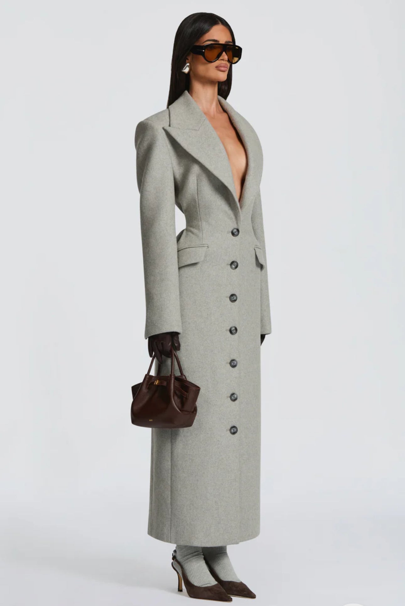 Cappotto ANGELICA lungo grigio