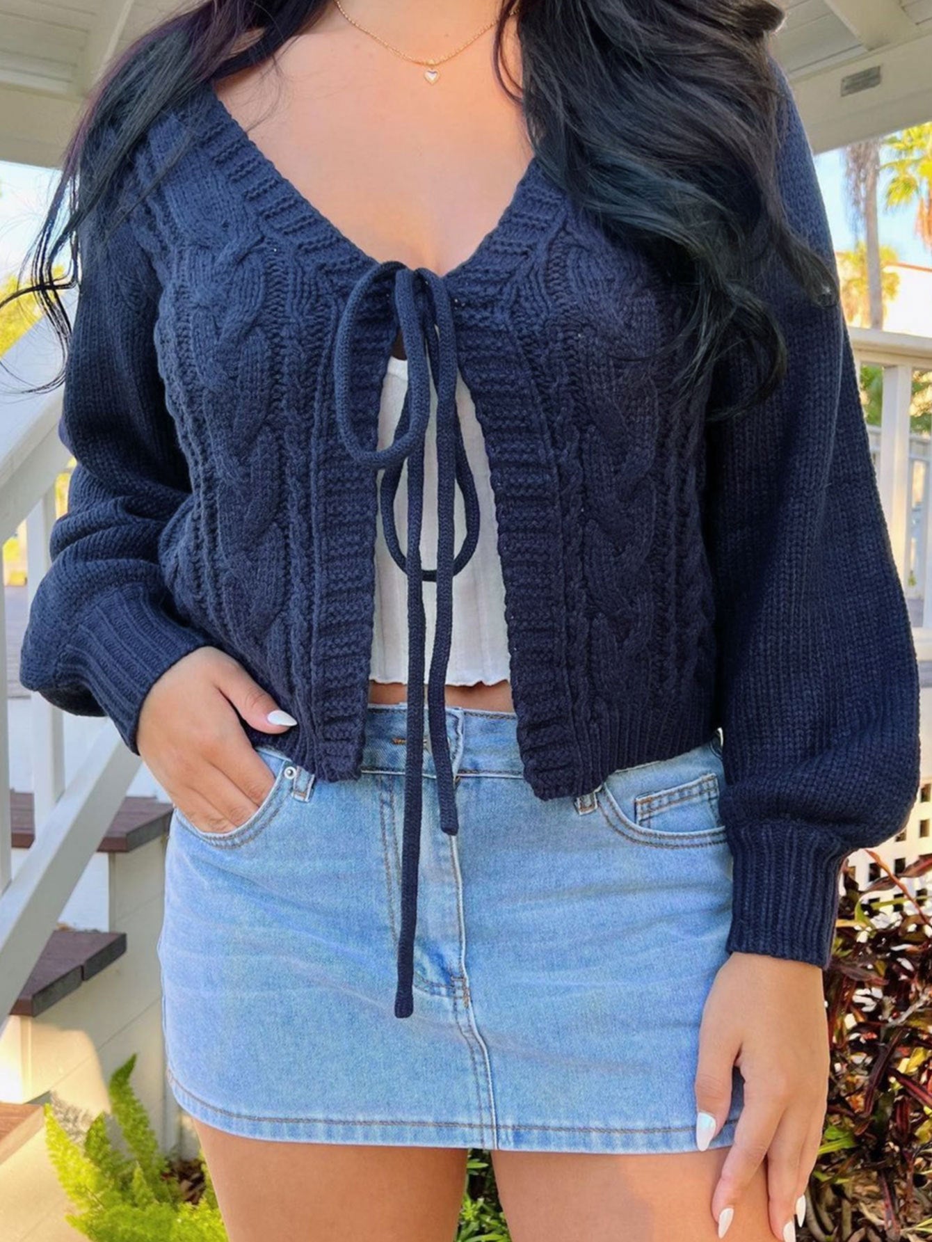 Cardigan Crop Knot