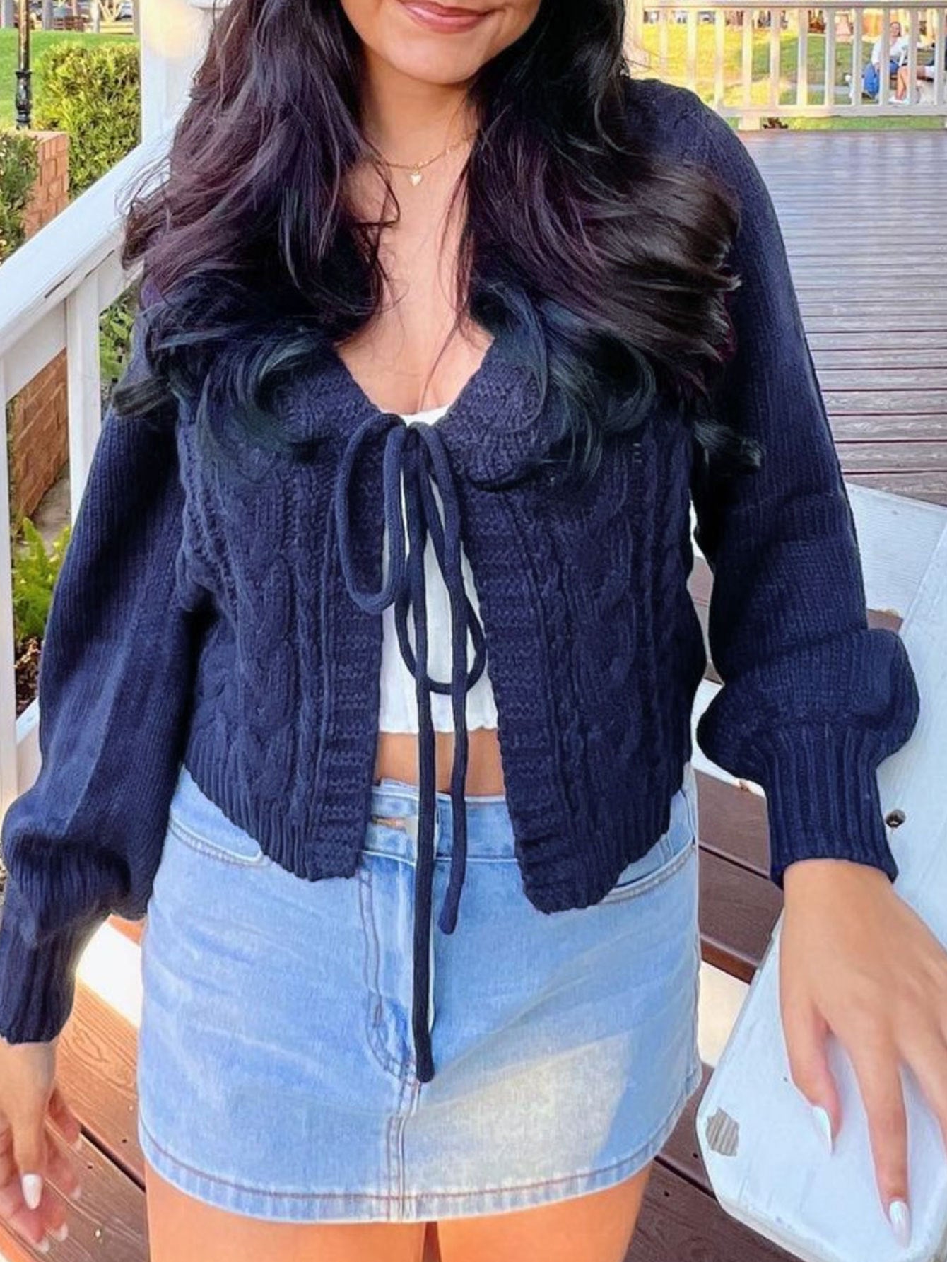 Cardigan Crop Knot