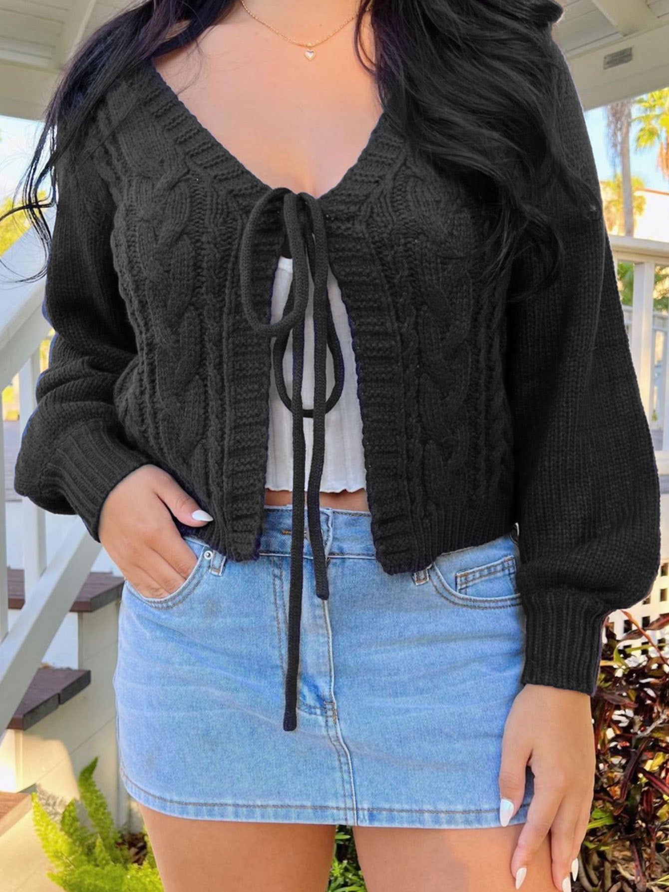 Cardigan Crop Knot