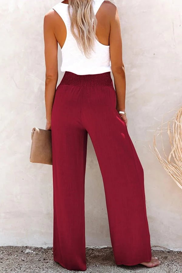 Riana™ - Pantaloni Relaxed a Vita Alta