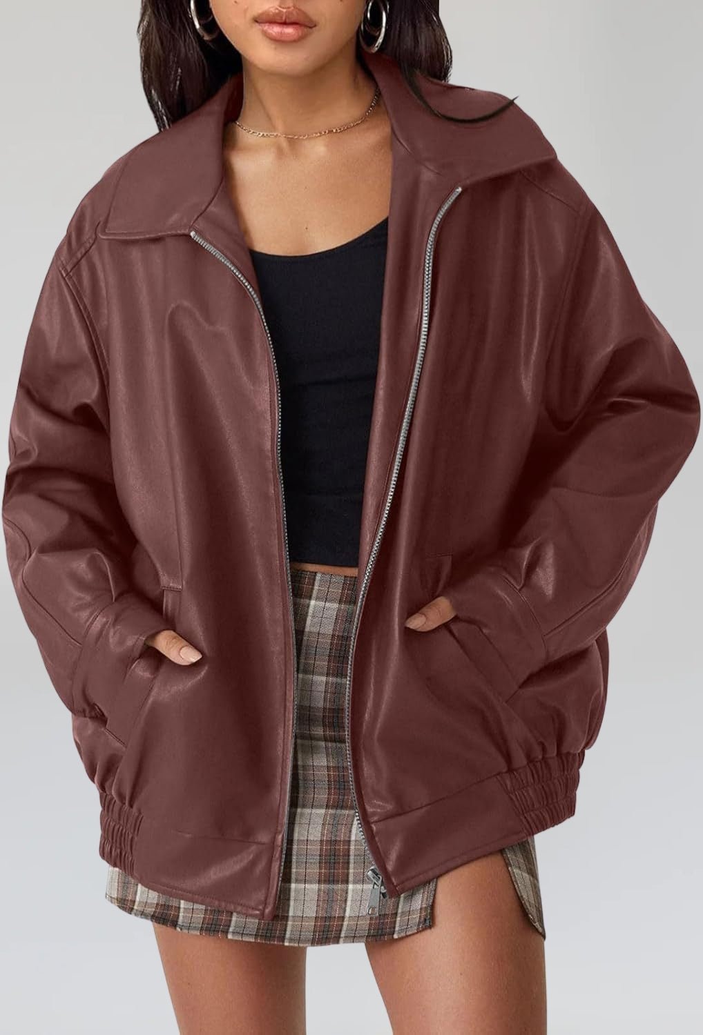Vintage Oversized Leather Jacket