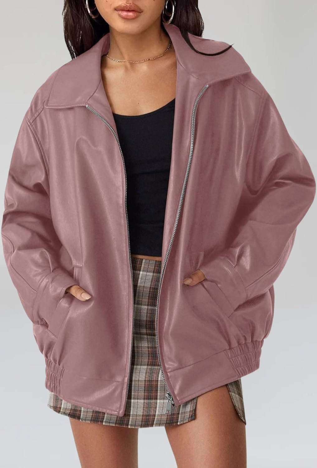 Vintage Oversized Leather Jacket